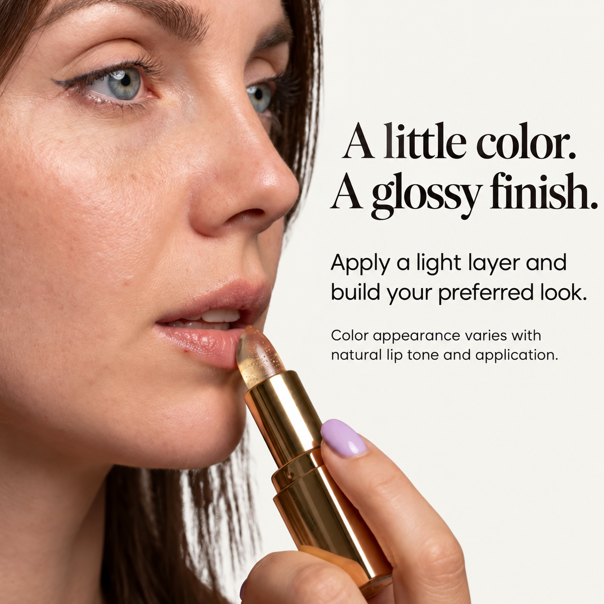 Glossy Lipstick with Clear Bullet