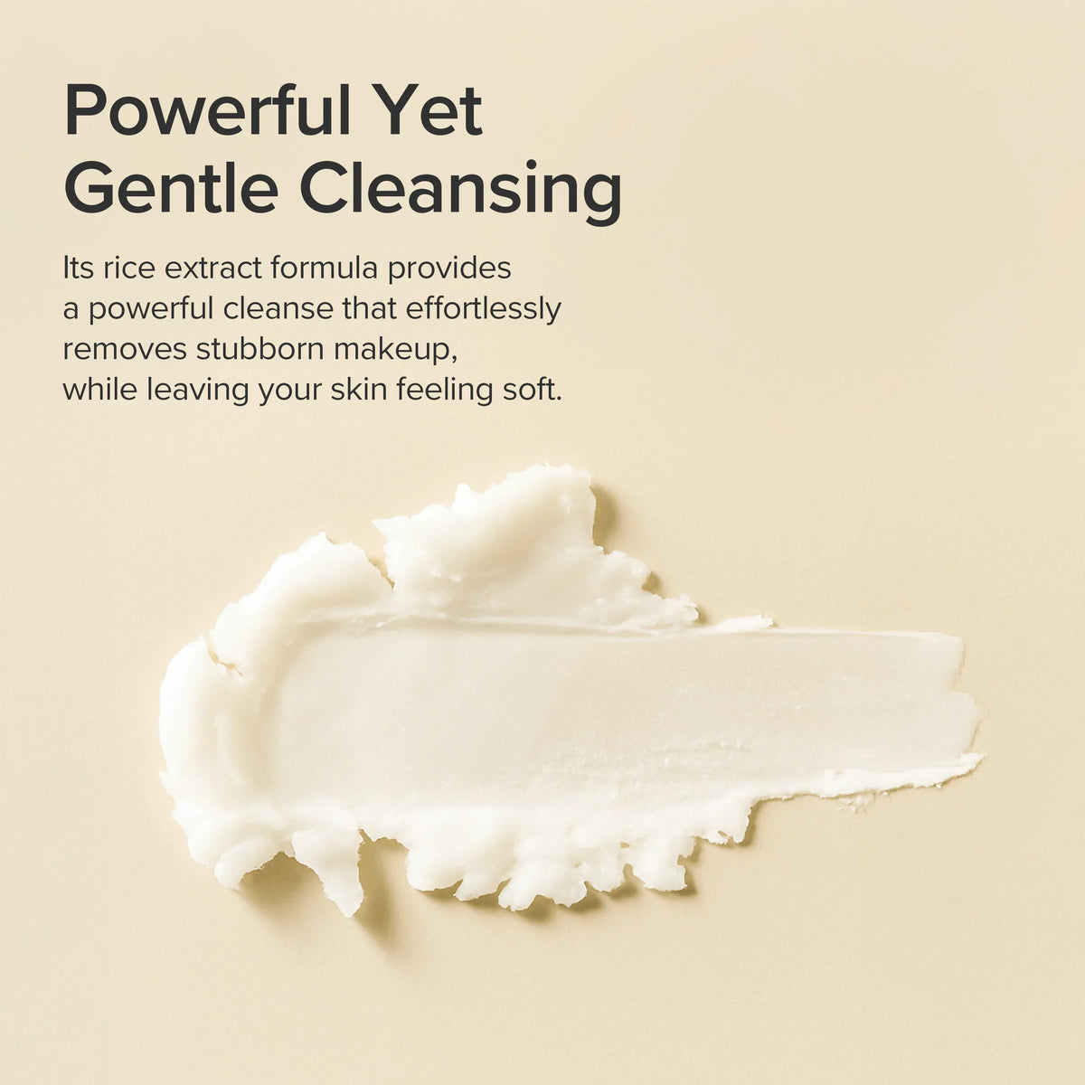 Soft ivory cleansing balm texture