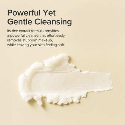 Soft ivory cleansing balm texture